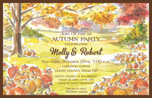 Vibrant Autumn Leaves Invitation