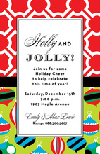 Jolly Large Bulb Holiday Invitations