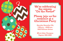 Ornament Shuffle Christmas Invitations