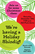 Bright Ornament Display Holiday Invitations