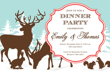 Charming Whimsical Reindeer Invitation