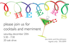 Designer Cheer Loops Holiday Invitations