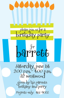 Playful Cake Bling Invitation