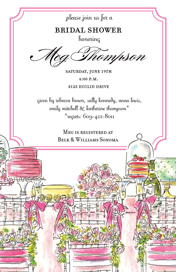 Bridal Shower Table Invitations