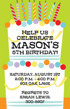 Playful Cake Bling Invitation