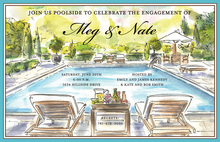 Beautiful Cozy Poolside Grill Invitations