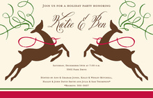 Reindeer Woodland Holiday Invitations