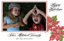 Poinsettia Peace and Joy Photo Cards