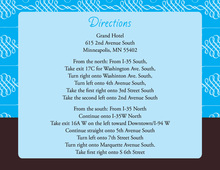 Elegant Swirl Aqua Enclosure Cards