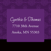 Elegant Swirl Purple Stickers