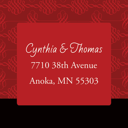 Elegant Swirl Red Enclosure Cards