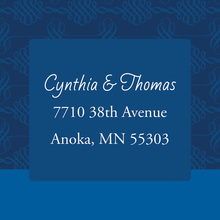 Elegant Swirl Blue Stickers