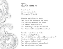 Elegant White Baroque Flourish Enclosure Cards