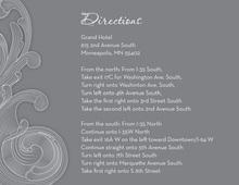 Modern Grey Baroque Flourish Enclosure Cards