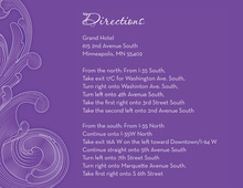 Stylish Violet Baroque Flourish Enclosure Cards