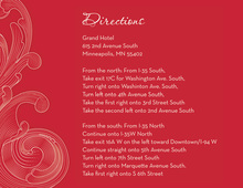 Holiday Ruby Red Baroque Flourish Enclosure Cards