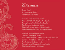 Holiday Ruby Red Baroque Flourish Enclosure Cards