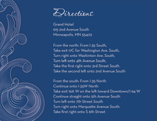 Elegant Navy Blue Baroque Flourish Enclosure Cards