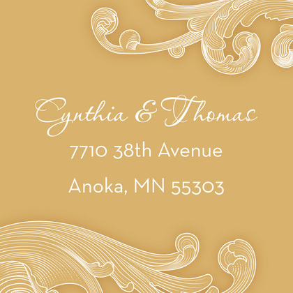 Unique Baroque Transparent Flourish Gold Invitations