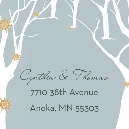 Spotting Trees In Grey Invitations