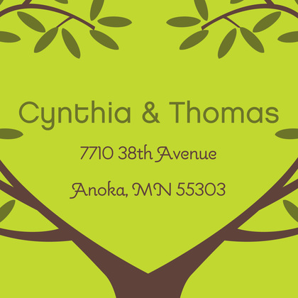 Tree Leaves Green Enclosure Cards