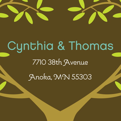 Tree Leaves Brown Enclosure Cards