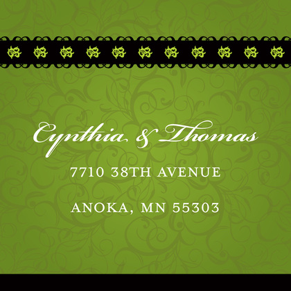 Modern Green Flourish Enclosure Cards