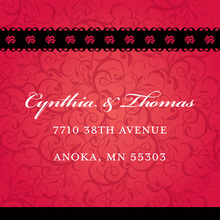 Modern Red Flourish Stickers