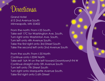 Night Swirl Purple RSVP Cards