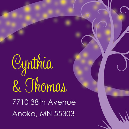 Night Swirl Purple RSVP Cards