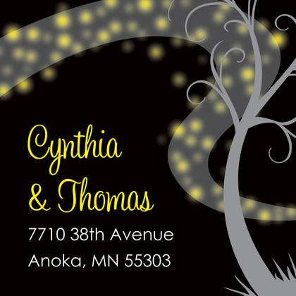 Night Swirl Black RSVP Cards