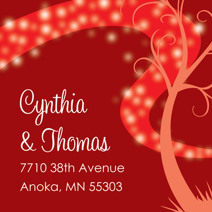 Night Swirl Red RSVP Cards