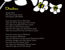 White Orchid Black Enclosure Cards