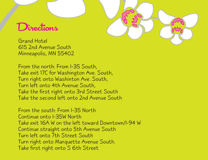 Modern Orchid Lime RSVP Cards