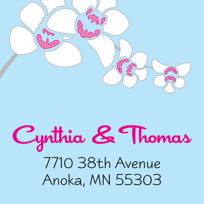 Modern Orchid Blue RSVP Cards