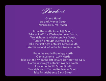 Classic Purple Elegant Black Border Square Invitations