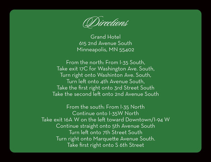 Modern Stylish Green Border Party Invitations