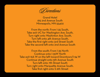 Modern Orange Border Party Invitations