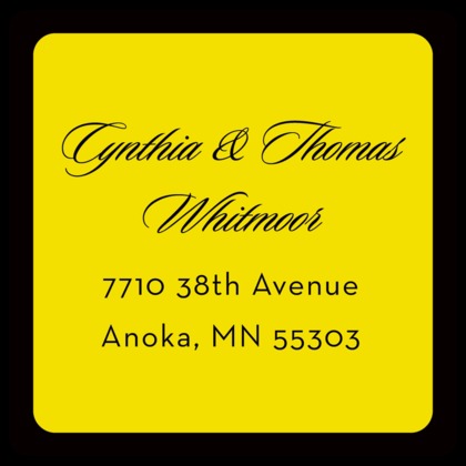 Formal Yellow Black Border RSVP Cards