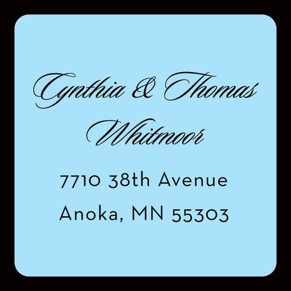 Sky Blue Black Design RSVP Cards