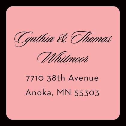 Formal Black Border Simple Pink Party Invitations