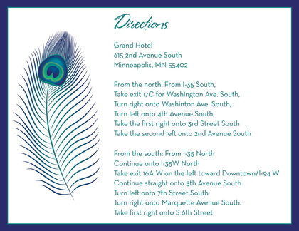 Unique Peacock Feather RSVP Cards