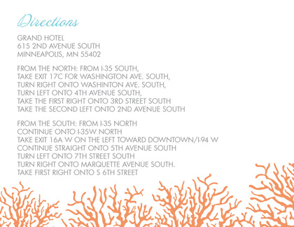 Orange Cream Color Sea Coral Beauty Beach Invites