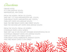 Romantic Red Coral Enclosure Cards