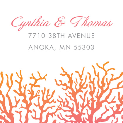 Romantic Red Coral Stickers