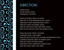 Sky Blue Nouveau Enclosure Cards