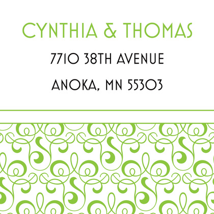 Timeless Green Filigree Stylish Party Invitations