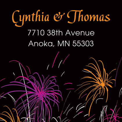 Sparkling Festive Fireworks Event Invitations