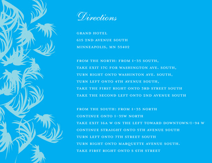 Swaying Palms Blue Thank You Cards