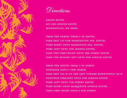 Swaying Palms Pink RSVP Cards